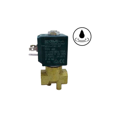 Eletroválvula de água para caldeira CEME 1/4″ 230V (6712) VITON Ø 2,8mm