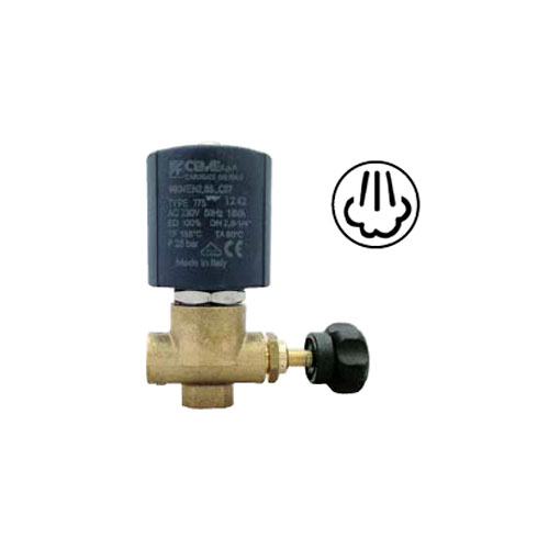 Eletroválvula de vapor CEME 1/4″ Com Regulador 230V (9934) Ø 2,8mm